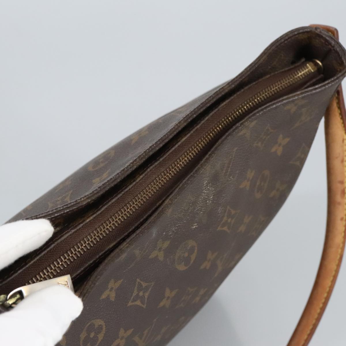 Louis Vuitton Looping Gm Brown Canvas Shoulder Bag