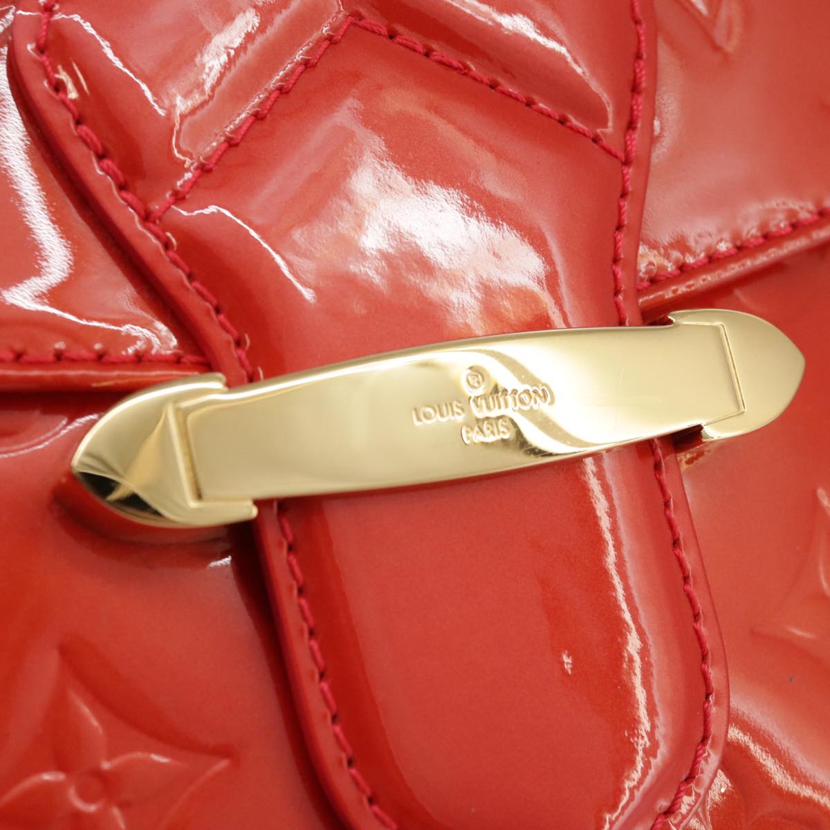 Louis Vuitton Bellflower Red Patent Leather Shoulder Bag