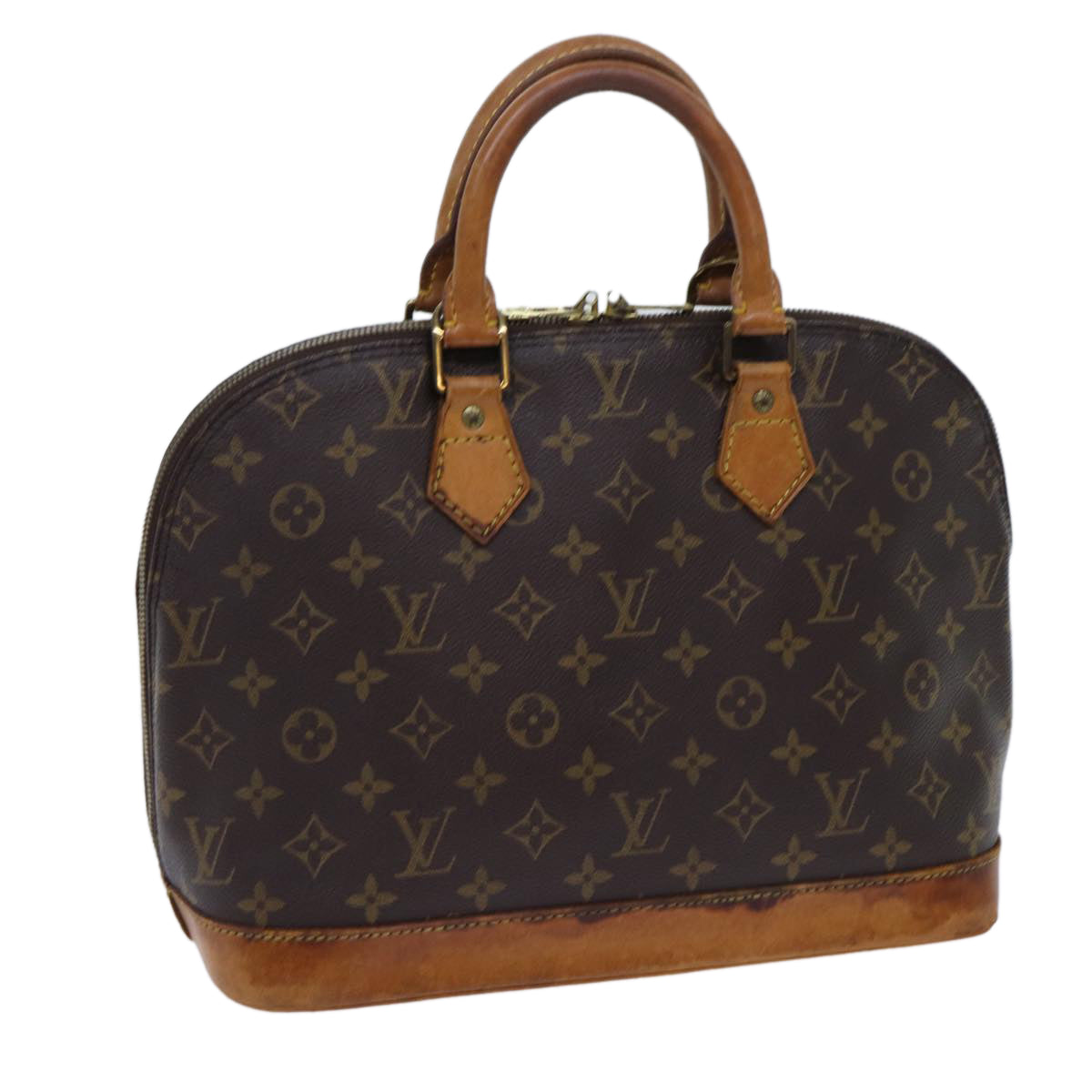 Louis Vuitton Alma Brown Canvas Handbag