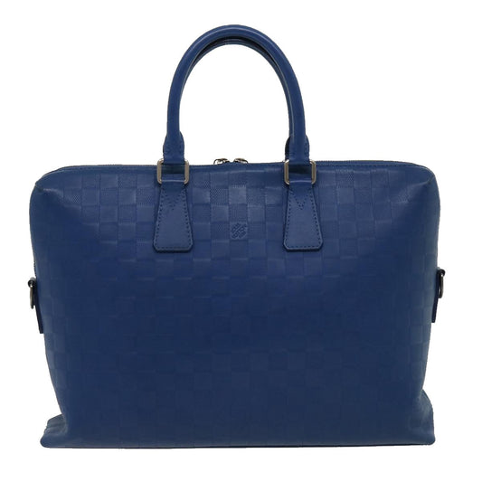 Louis Vuitton Porte Documents Jour Blue Leather Handbag