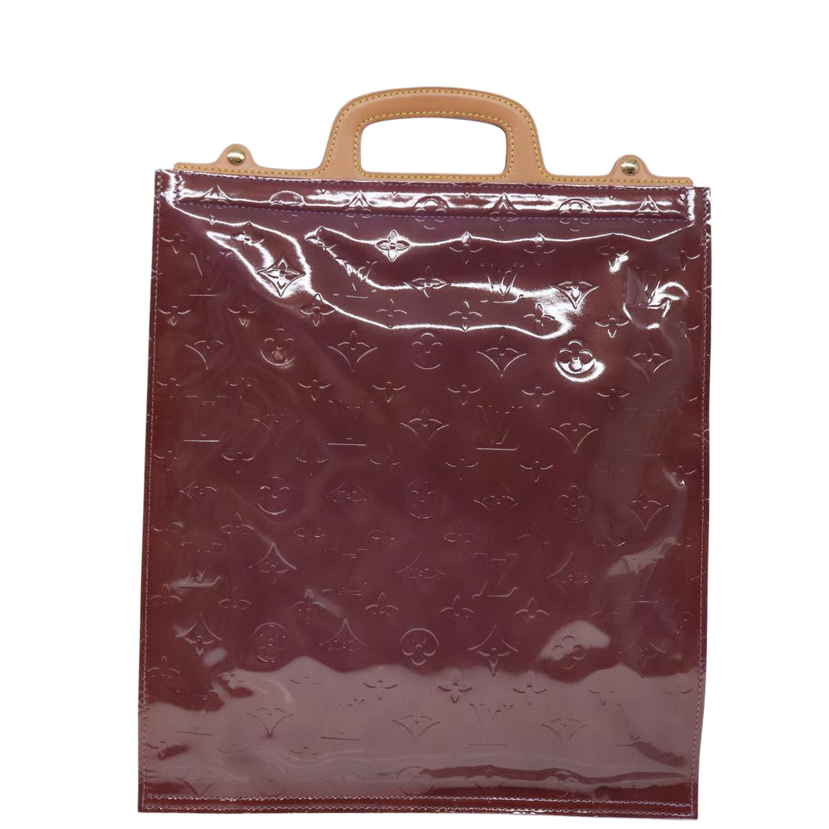 Louis Vuitton Stanton Purple Patent Leather Tote Bag