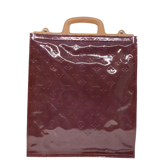 Louis Vuitton Stanton Purple Patent Leather Tote Bag