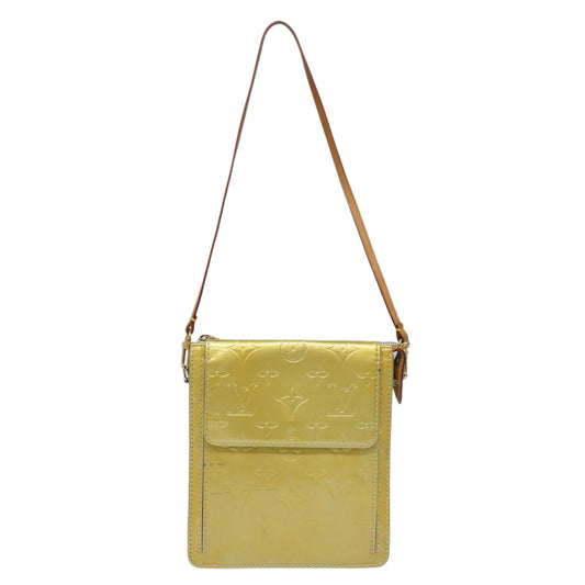 Louis Vuitton Mott Yellow Patent Leather Clutch Bag