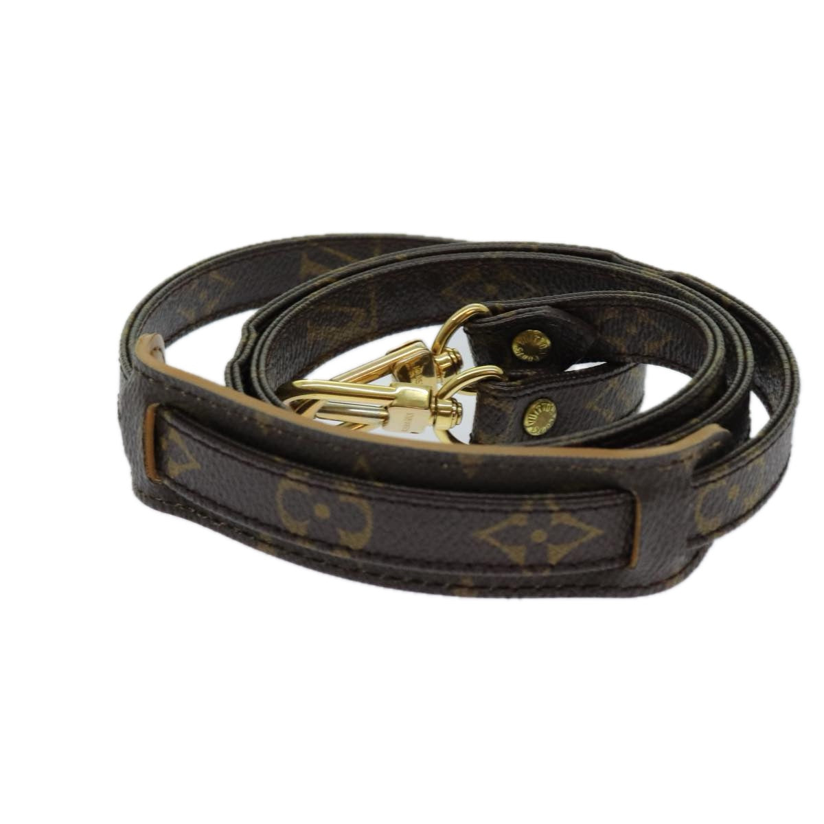 Louis Vuitton Shoulder Strap Brown Canvas Bag Jewelry ()