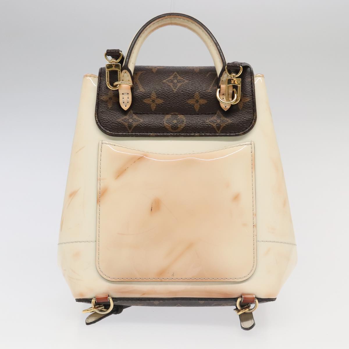 Louis Vuitton Hot Springs White Leather Backpack Bag
