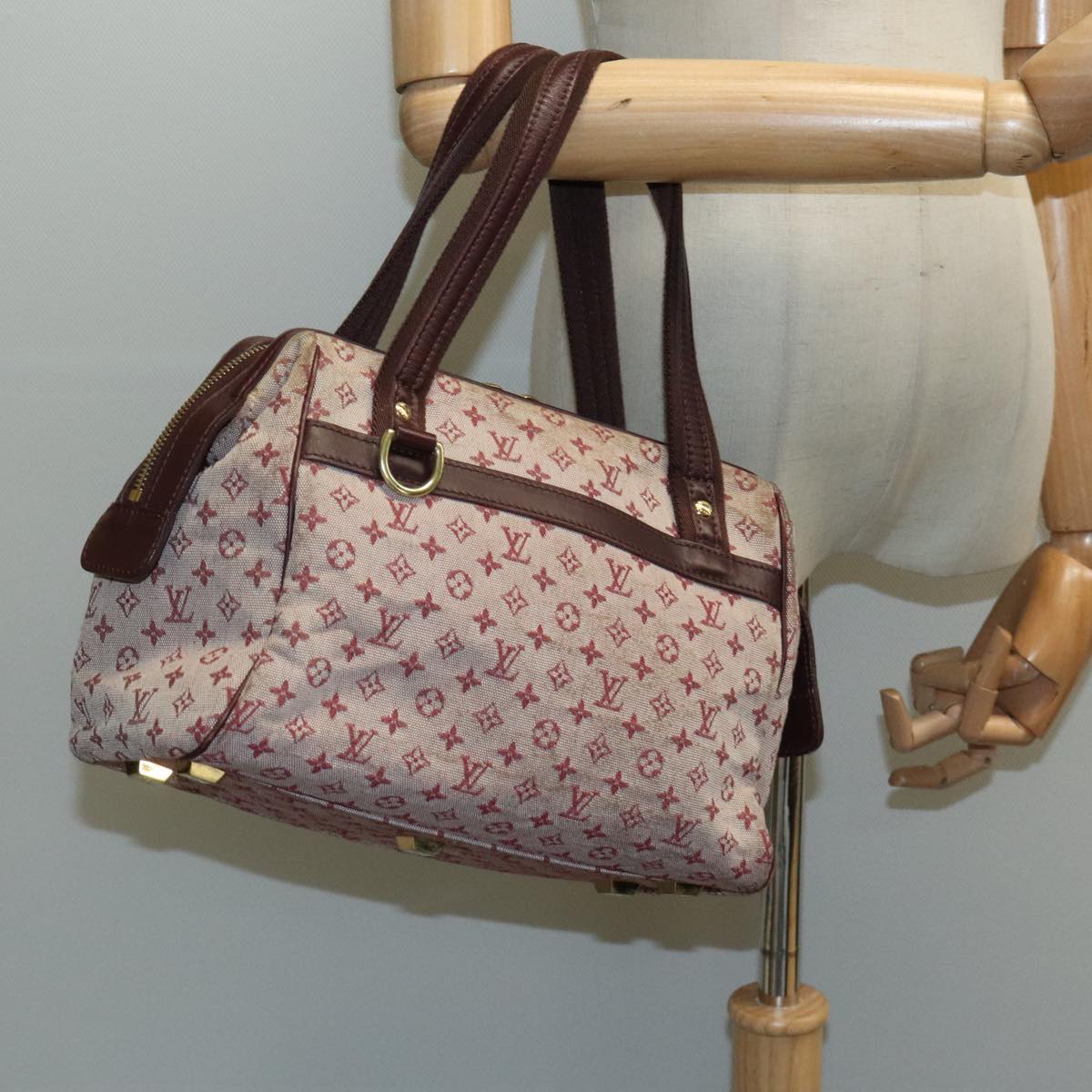 Louis Vuitton Josephine Red Canvas Handbag