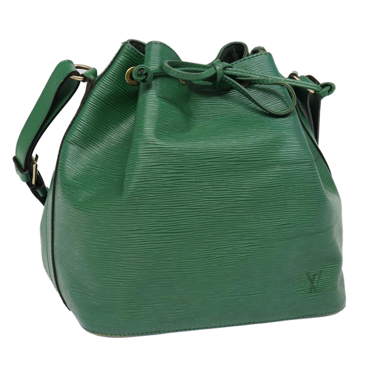Louis Vuitton Noé Green Leather Shoulder Bag