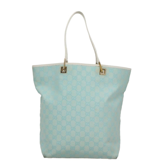 Gucci Gg Canvas Blue Canvas Tote Bag ()