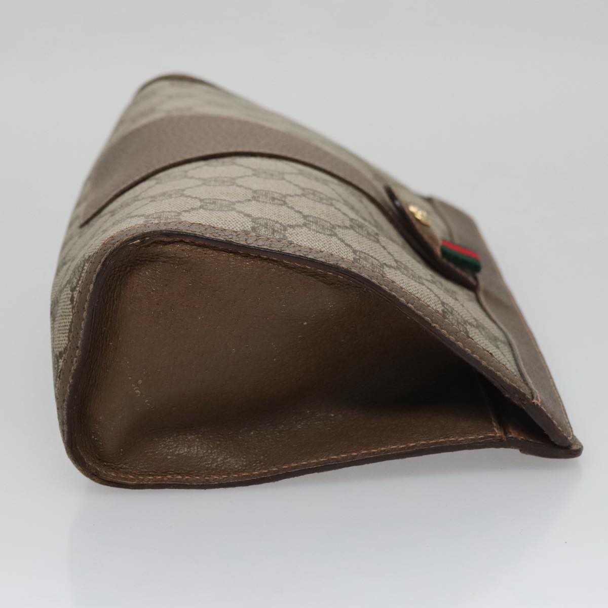 Gucci Sherry Beige Canvas Clutch Bag