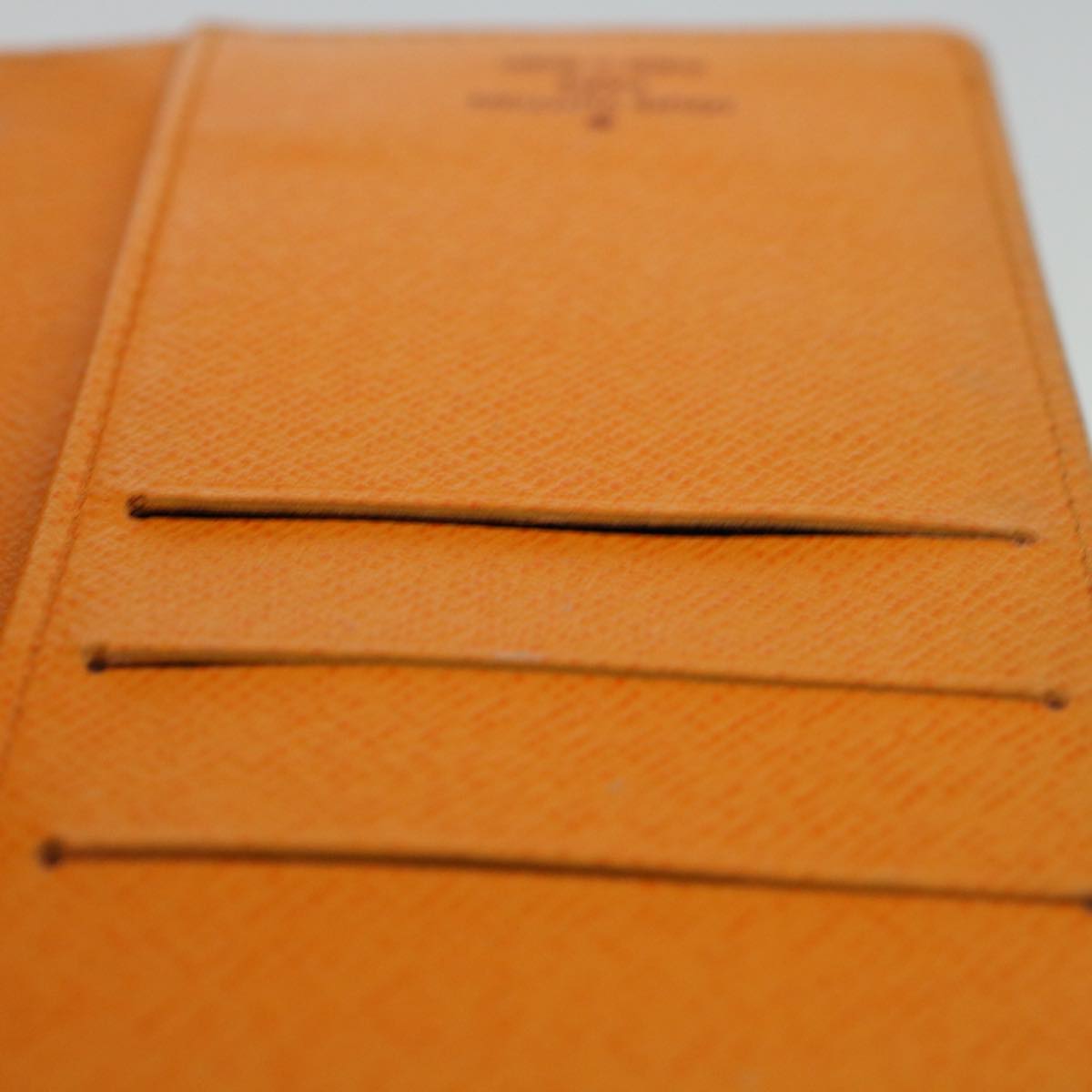 Louis Vuitton Agenda Pm Orange Leather Wallet