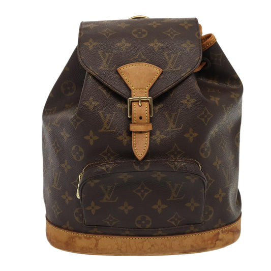 Louis Vuitton Montsouris Brown Canvas Backpack Bag