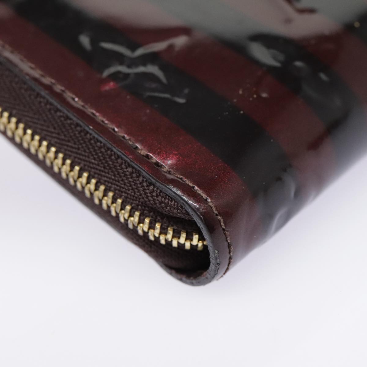 Louis Vuitton Zippy Coin Purse Burgundy Patent Leather Wallet