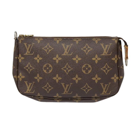 Louis Vuitton Pochette Accessoire Brown Canvas Clutch Bag