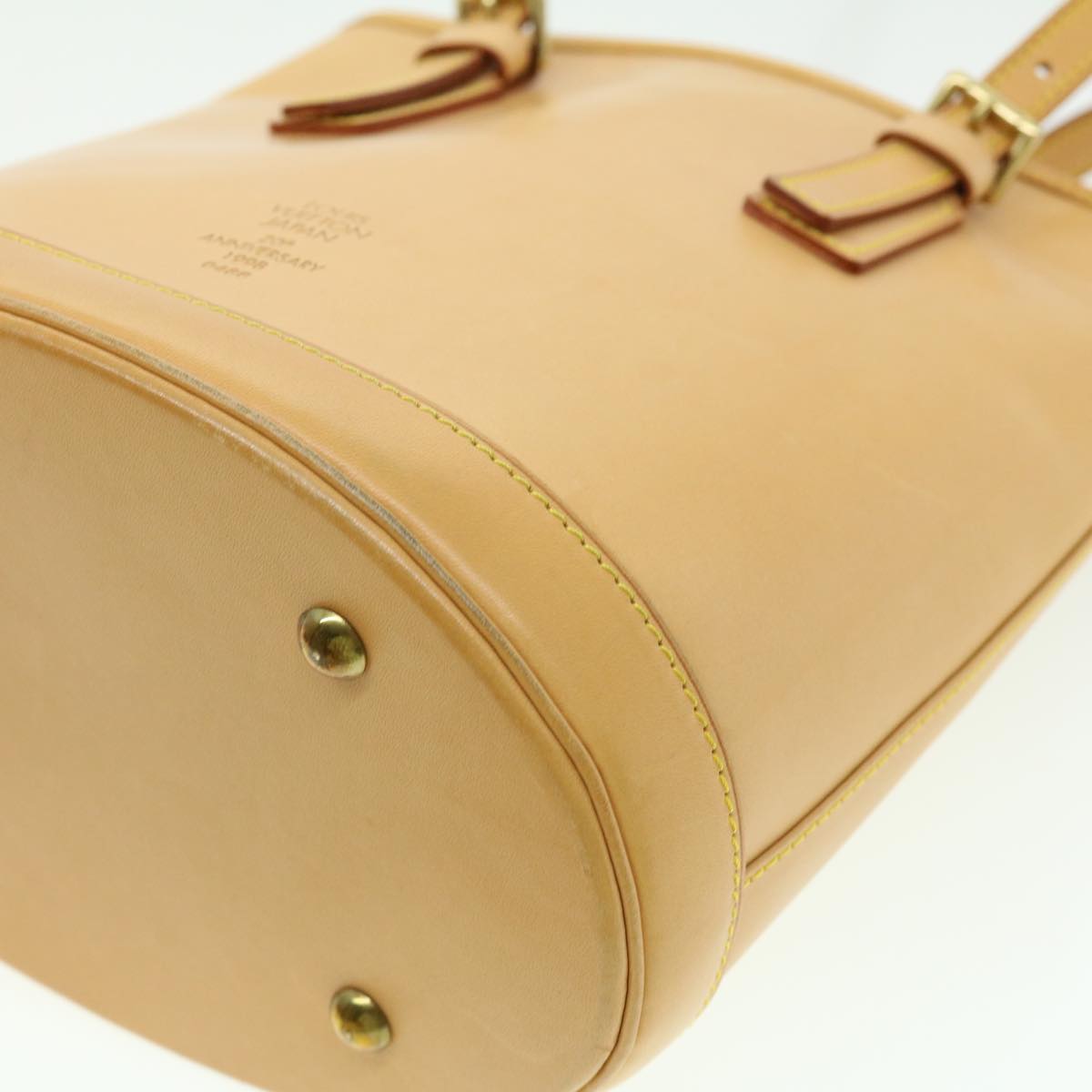 Louis Vuitton Bucket Pm Beige Leather Shoulder Bag