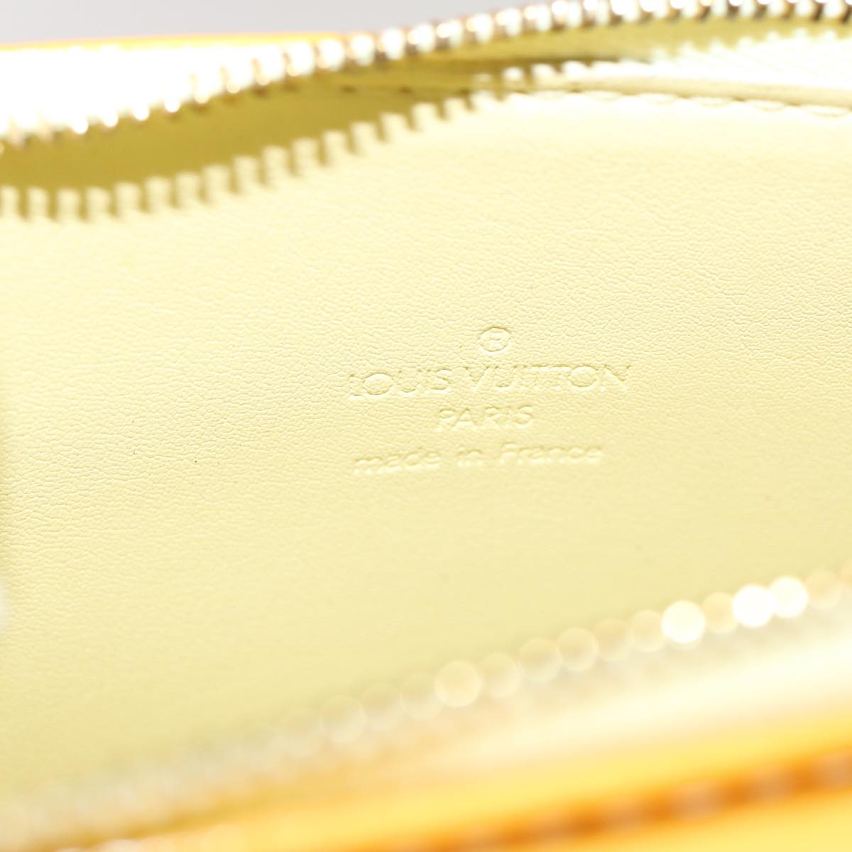 Louis Vuitton Mott Yellow Patent Leather Clutch Bag