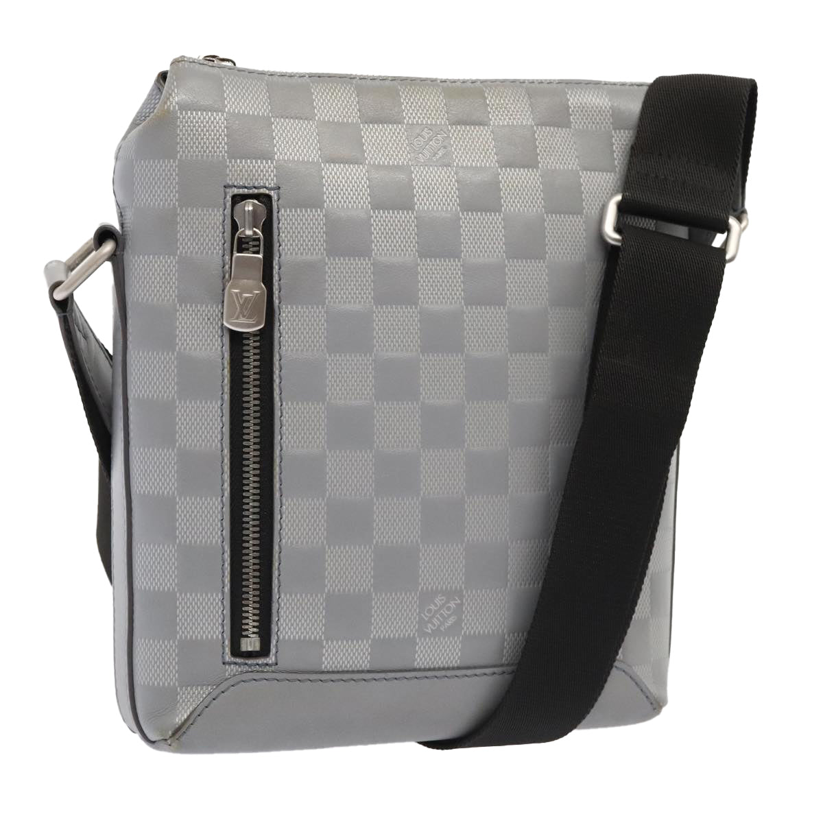 Louis Vuitton Messenger Silver Leather Shoulder Bag