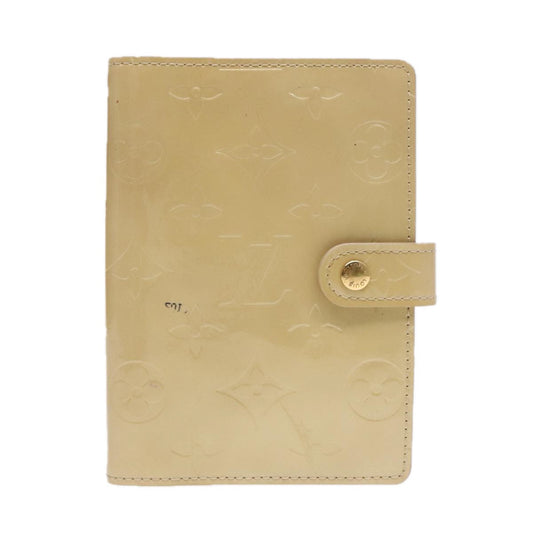 Louis Vuitton Agenda Pm Beige Patent Leather Wallet  ()