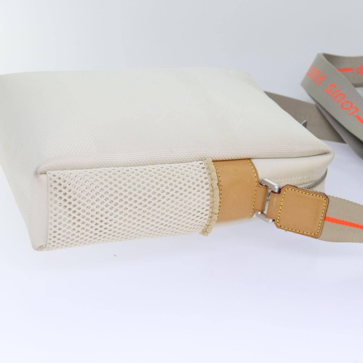 Louis Vuitton Weathery White Canvas Shoulder Bag