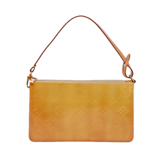 Louis Vuitton Lexington Beige Patent Leather Clutch Bag