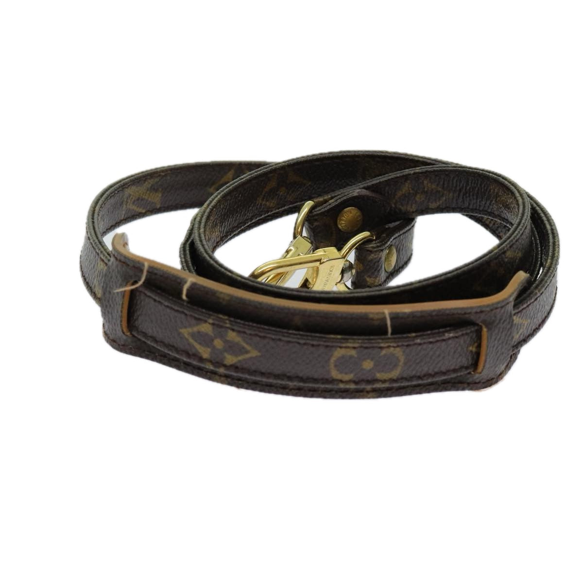 Louis Vuitton Shoulder Strap Brown Canvas Bag Jewelry ()