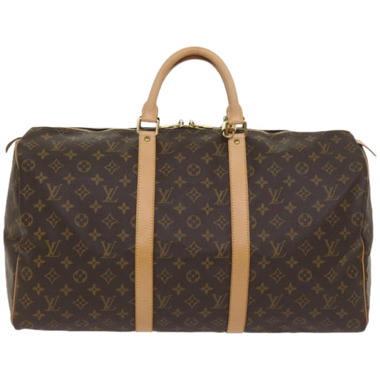 Louis Vuitton Keepall 50 Brown Canvas Travel Bag