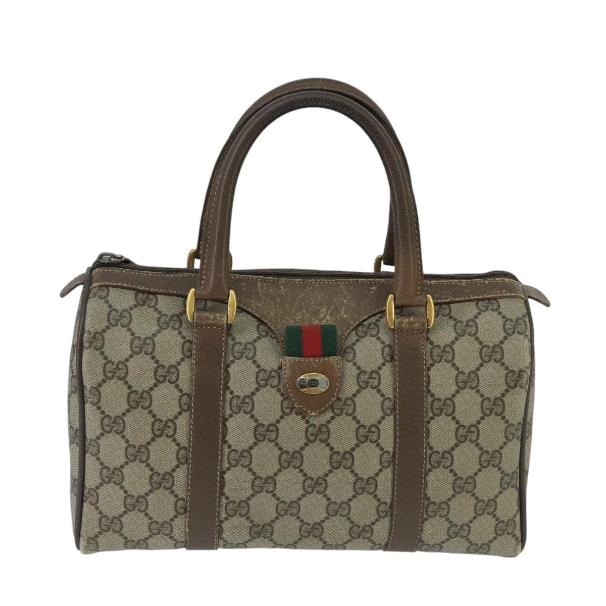 Gucci Gg Supreme Beige Canvas Travel Bag