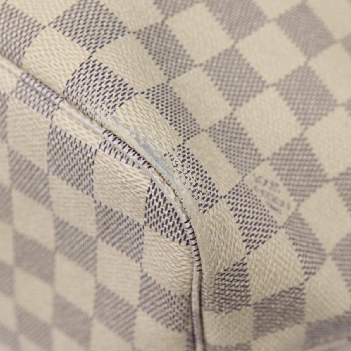 Louis Vuitton Neverfull Mm White Canvas Tote Bag