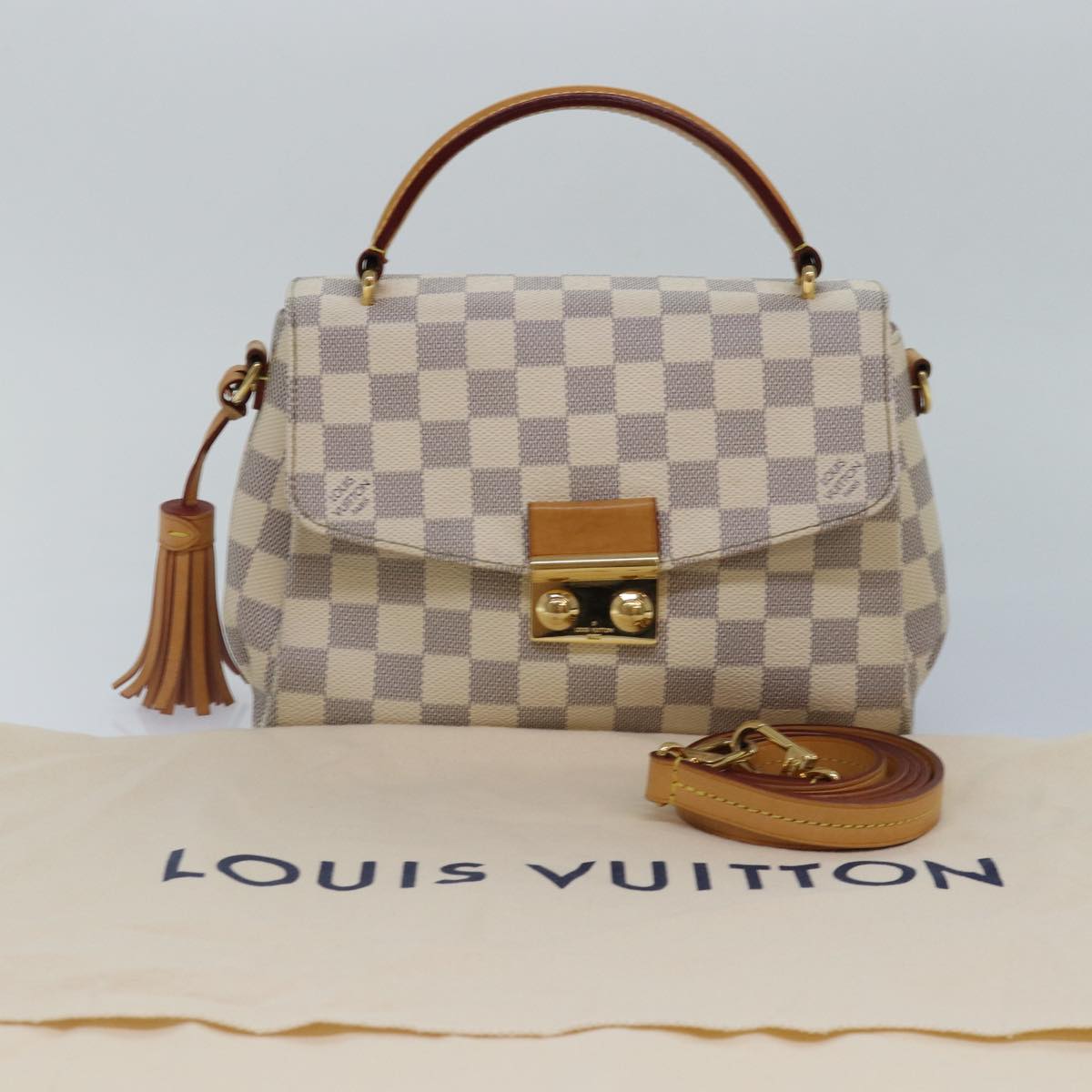 Louis Vuitton Croisette White Canvas Handbag