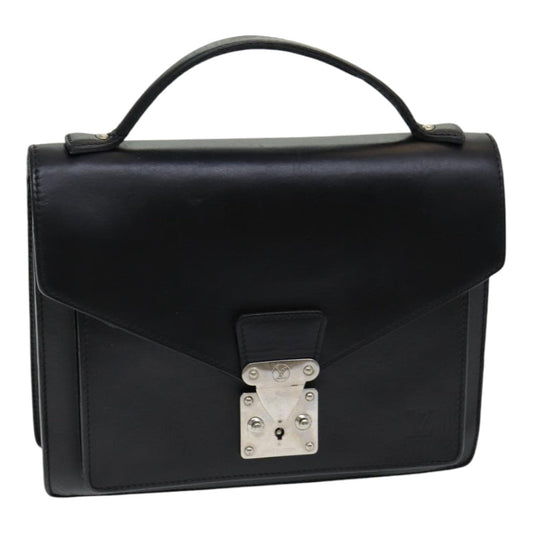 Louis Vuitton Monceau Black Leather Handbag