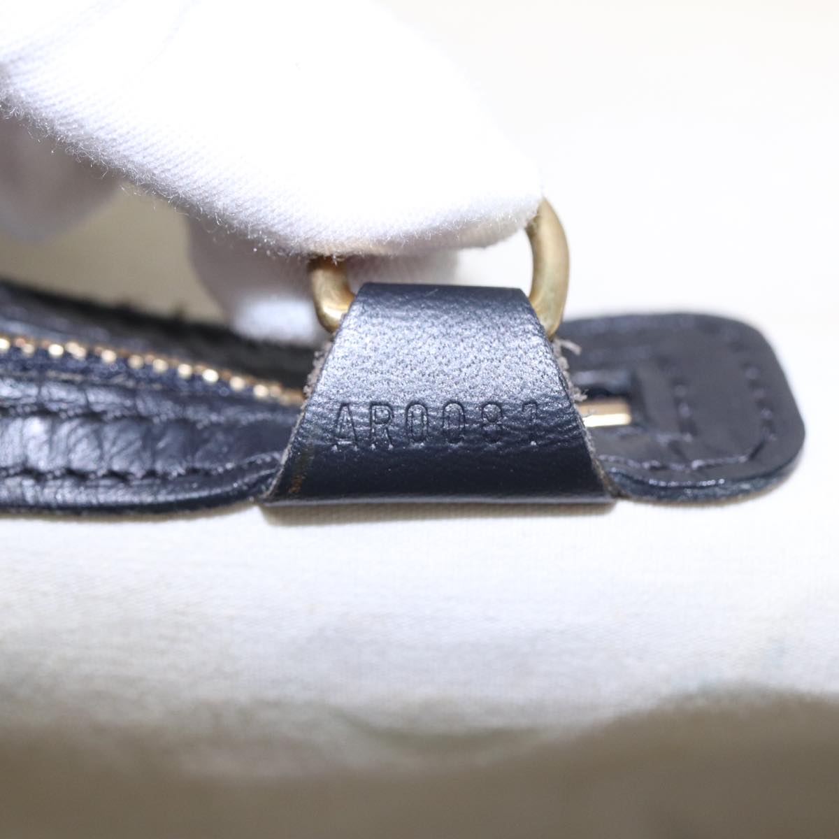 Louis Vuitton Alma Blue Canvas Handbag