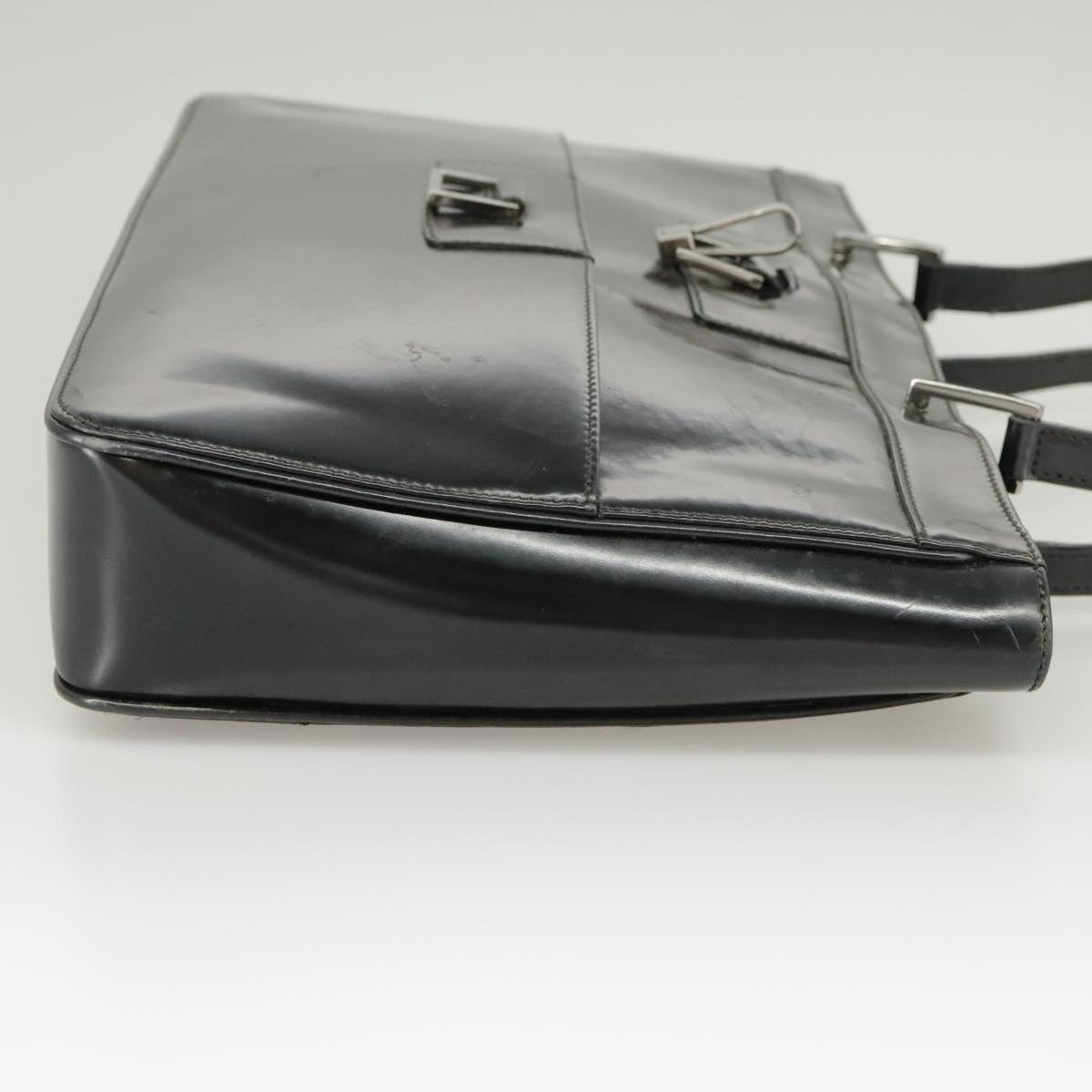Gucci Black Patent Leather Tote Bag