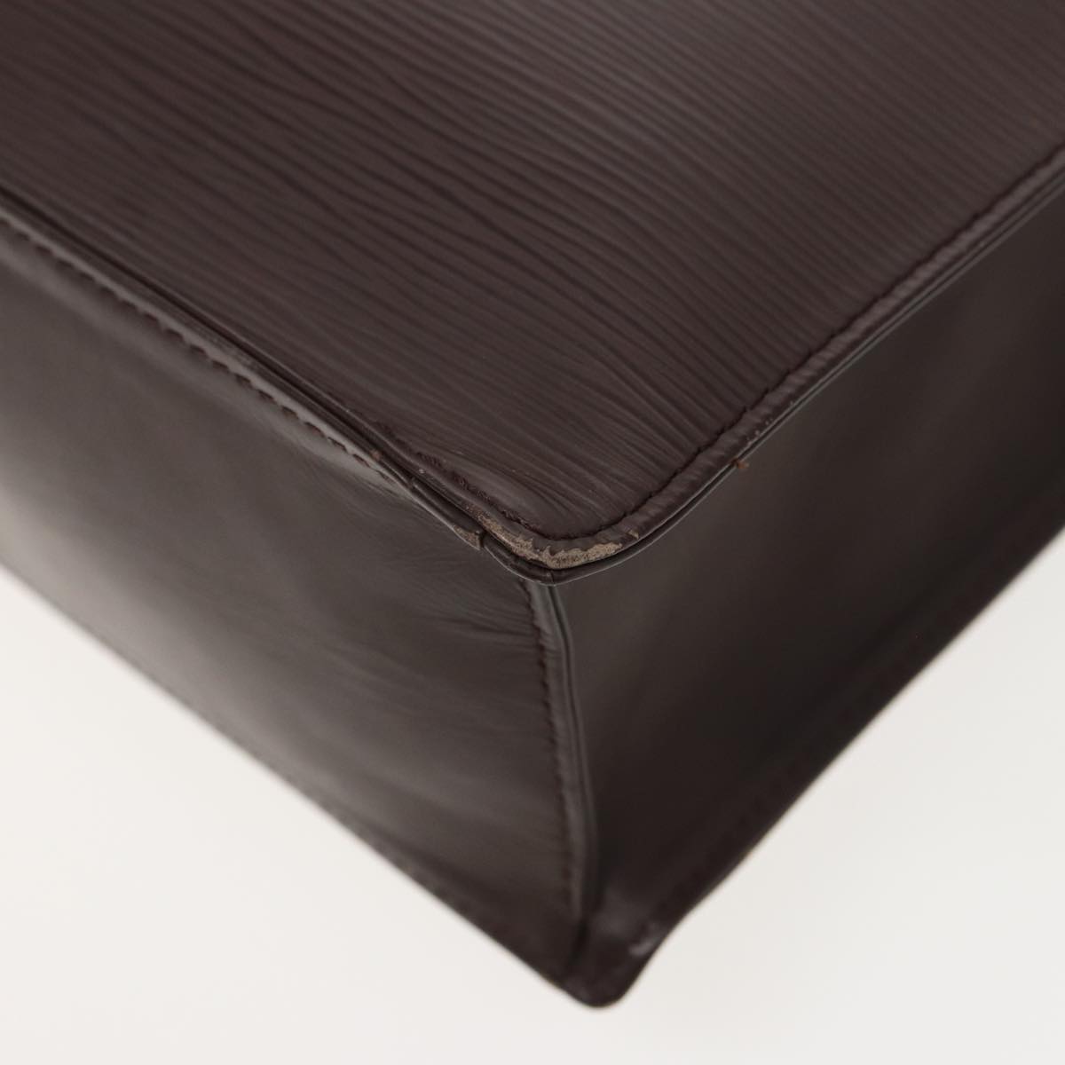 Louis Vuitton Sac Plat Brown Leather Handbag