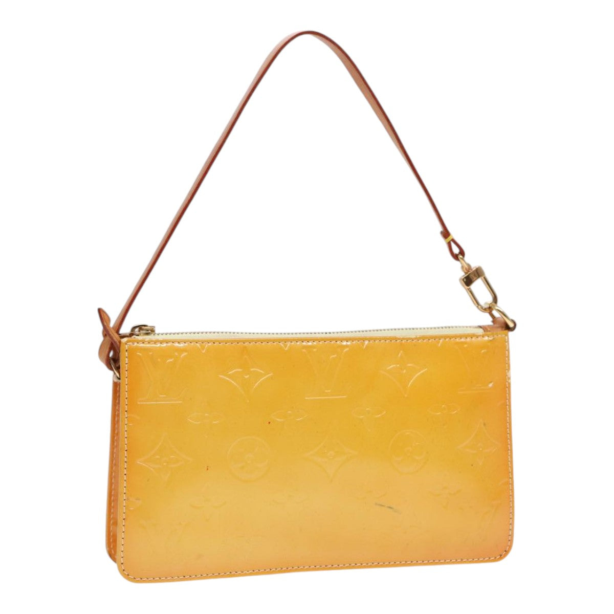 Louis Vuitton Lexington Yellow Patent Leather Clutch Bag ()