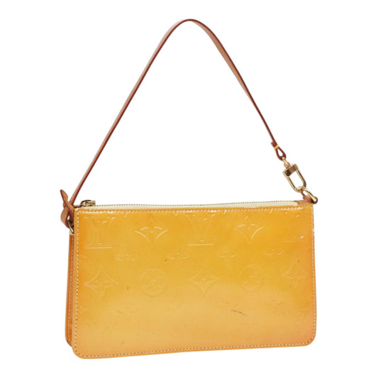 Louis Vuitton Lexington Yellow Patent Leather Clutch Bag ()