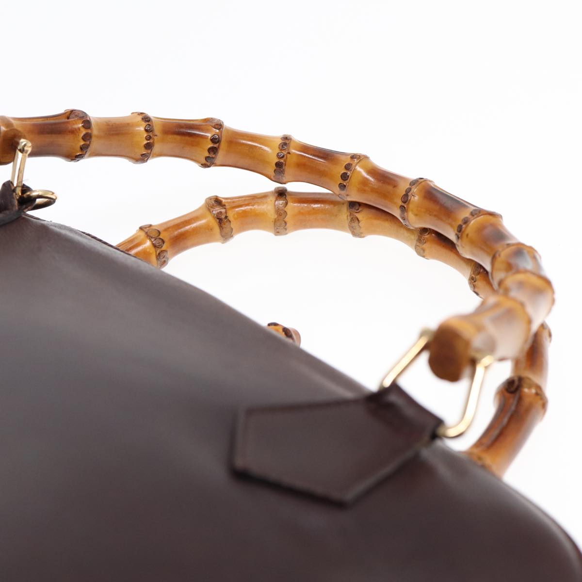 Gucci Bamboo Brown Leather Handbag