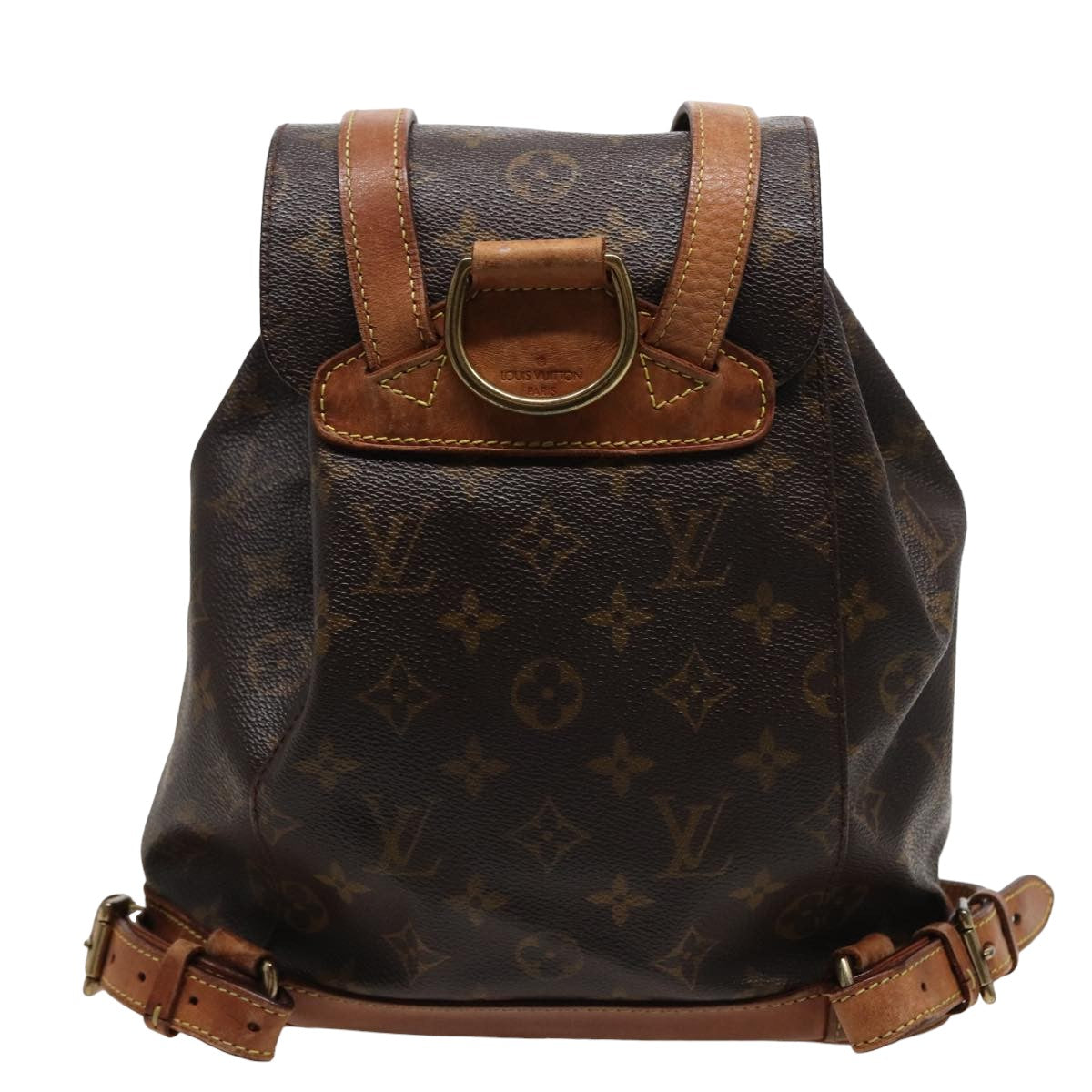 Louis Vuitton Montsouris Mm Brown Canvas Backpack Bag
