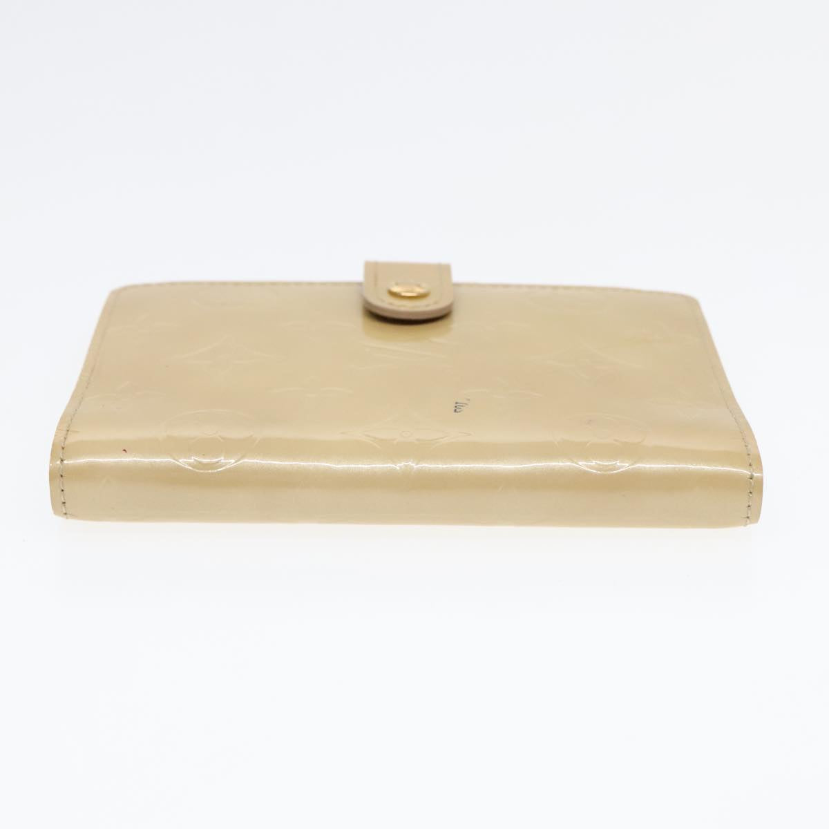 Louis Vuitton Agenda Pm Beige Patent Leather Wallet