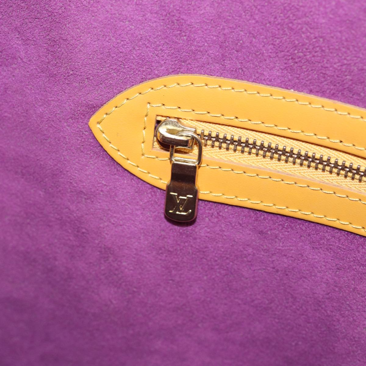 Louis Vuitton Lussac Yellow Leather Shoulder Bag