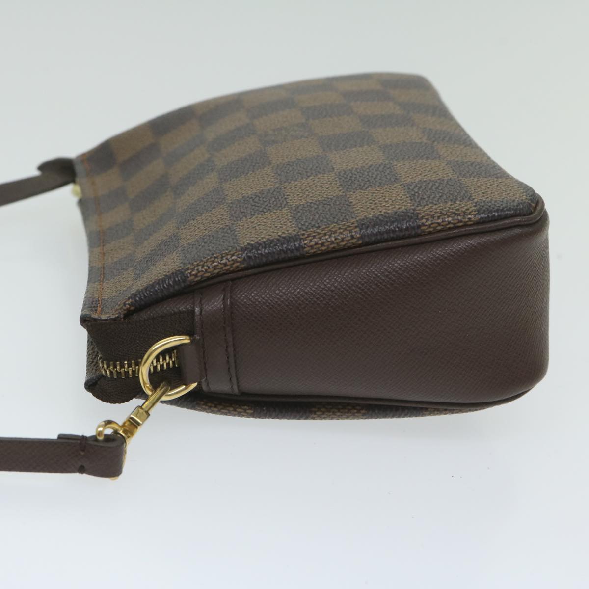 Louis Vuitton Cosmetic Pouch Brown Canvas Clutch Bag