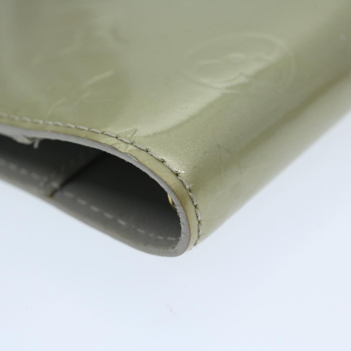 Louis Vuitton Agenda Pm Grey Patent Leather Wallet
