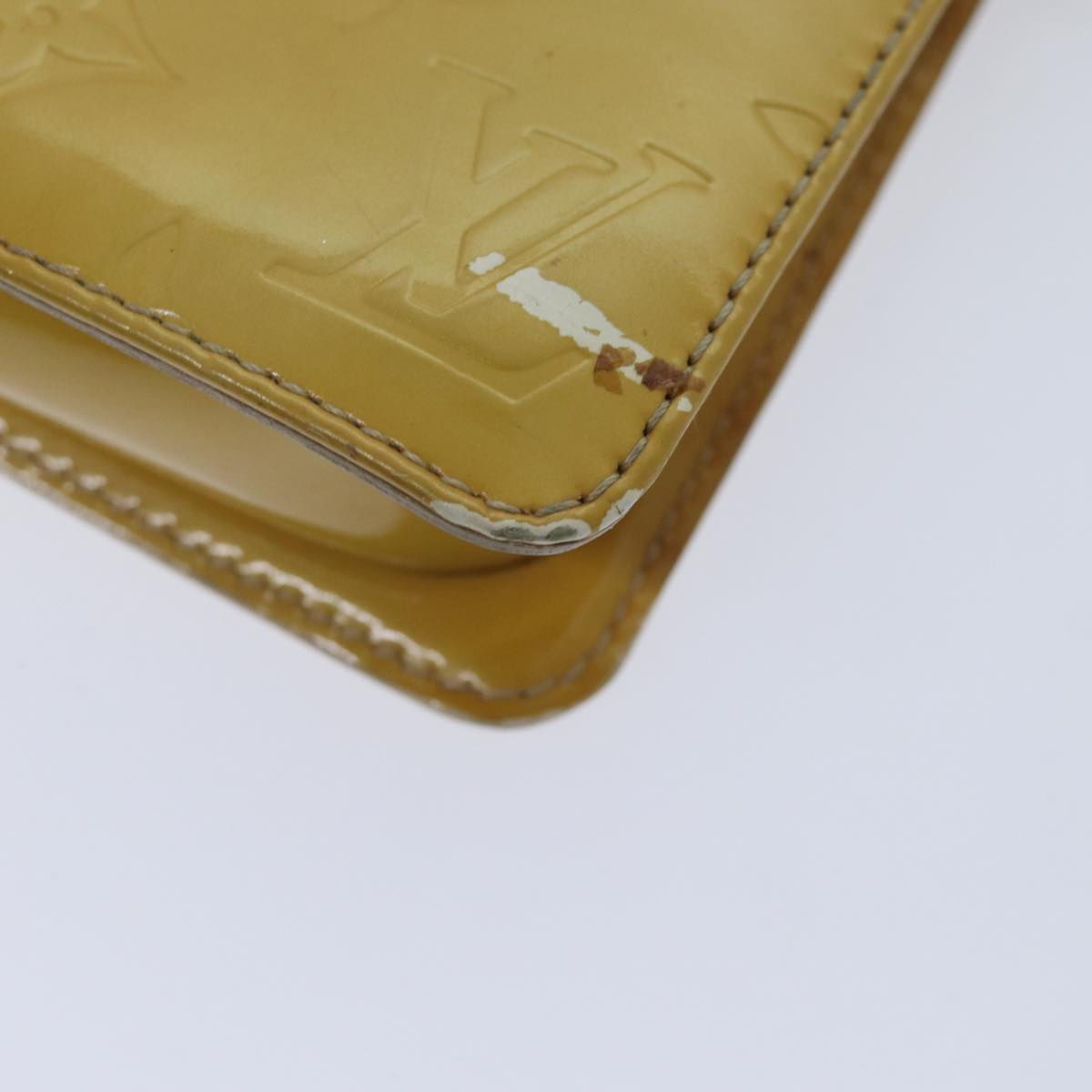 Louis Vuitton Lexington Yellow Patent Leather Clutch Bag