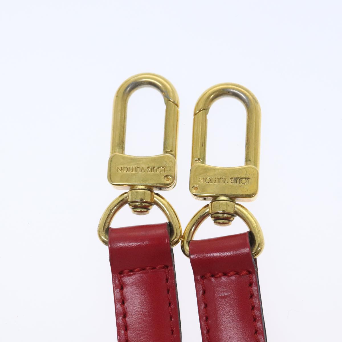 Louis Vuitton Shoulder Strap Red Leather Bag Jewelry