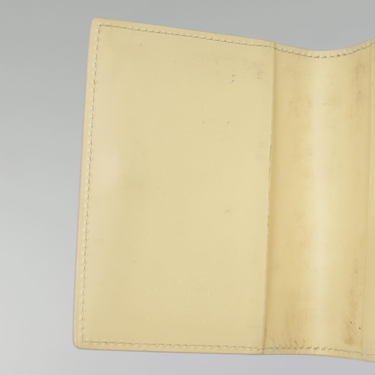 Louis Vuitton Agenda Cover Beige Leather Wallet