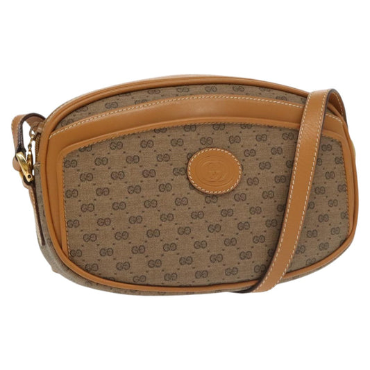 Gucci Micro Small Gg Canvas Brown Canvas Shoulder Bag ()