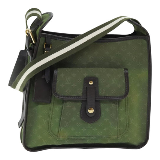 Louis Vuitton Mary Kate Green Canvas Shoulder Bag