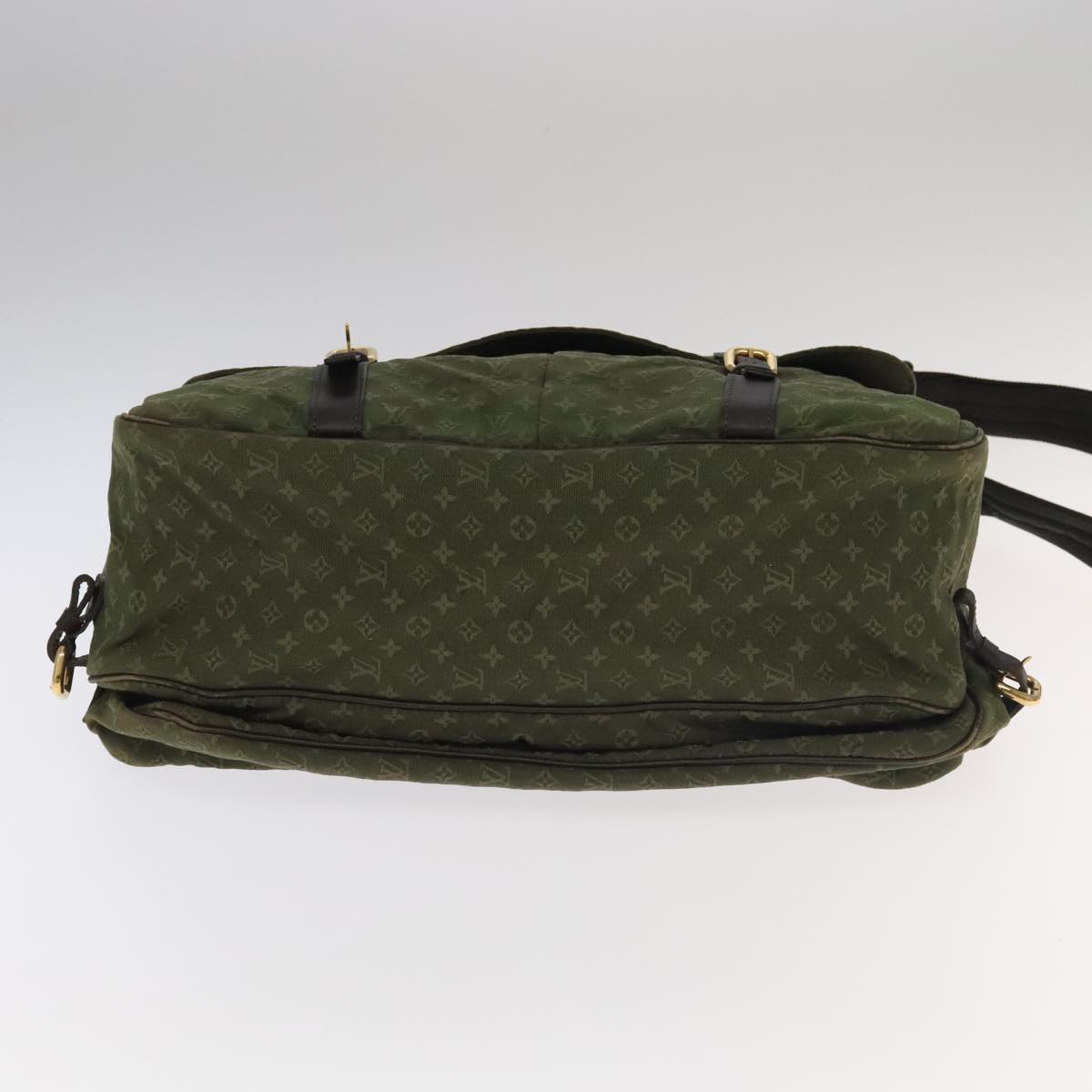 Louis Vuitton Denise Khaki Canvas Shoulder Bag