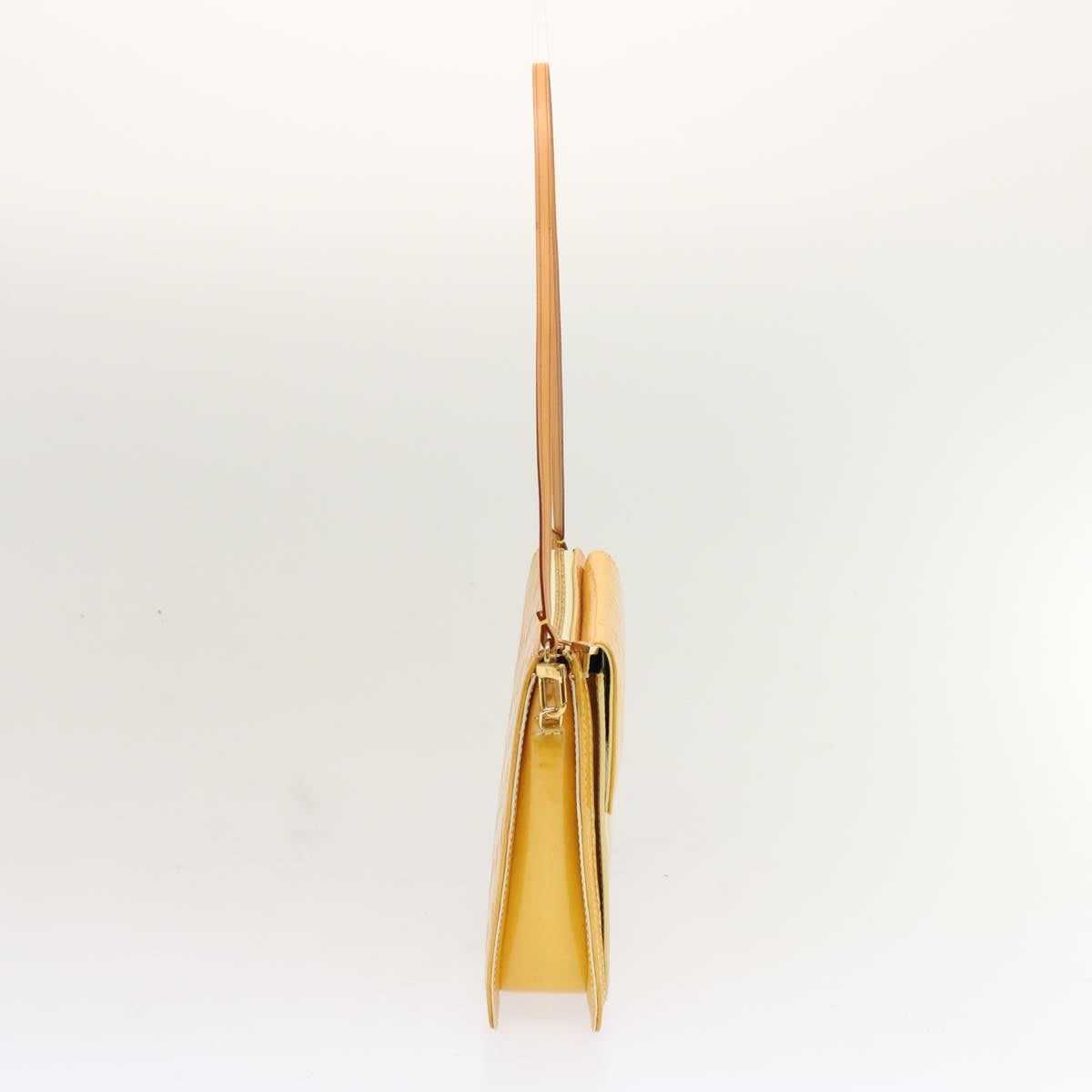Louis Vuitton Mott Yellow Patent Leather Clutch Bag
