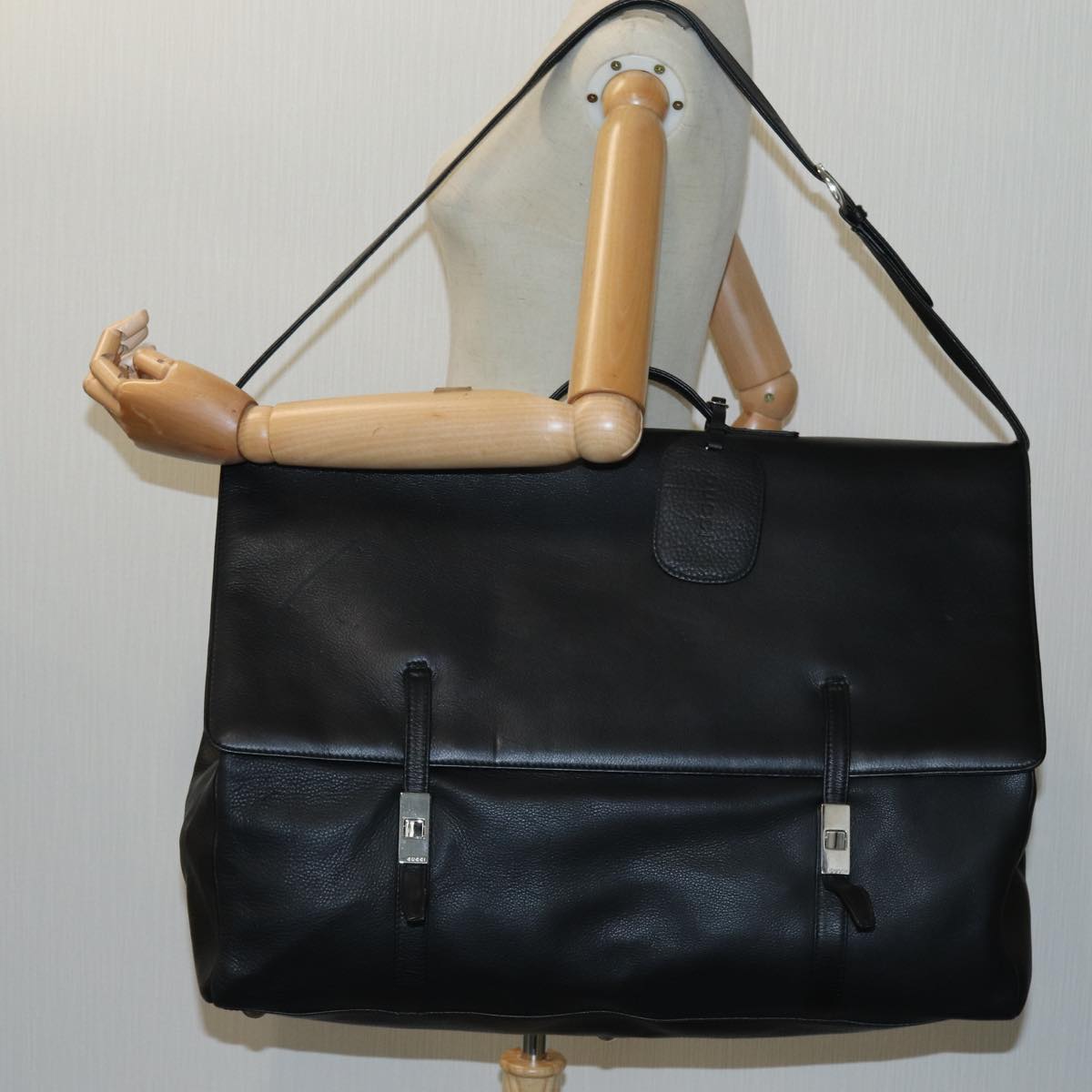 Gucci Jackie Black Leather Travel Bag