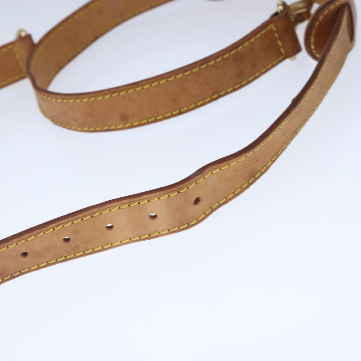 Louis Vuitton Shoulder Strap Beige Leather Bag Jewelry