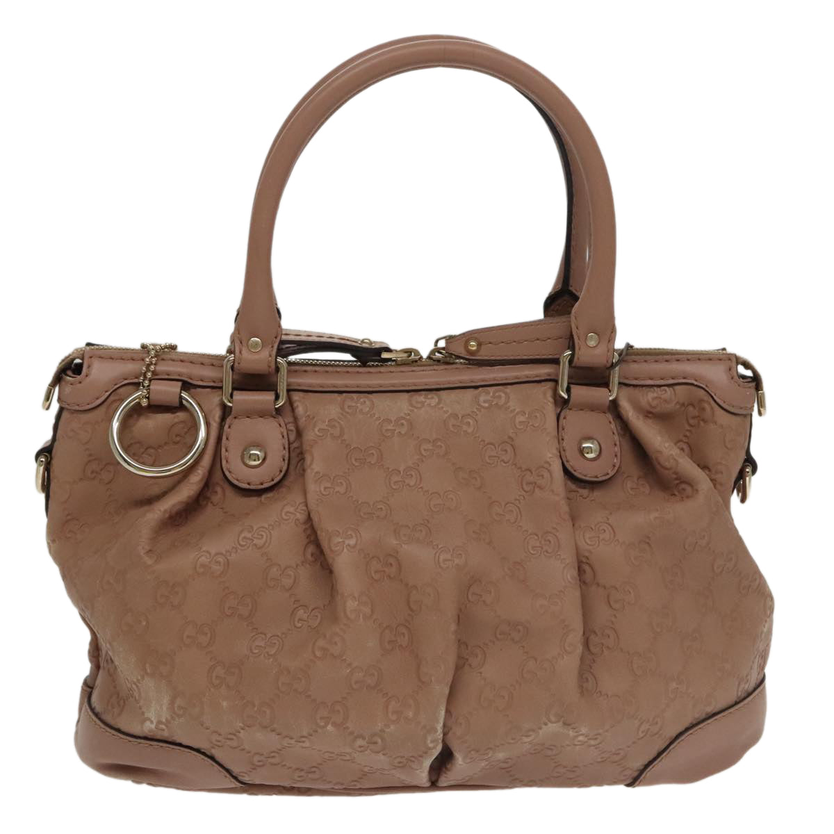 Gucci Gg Canvas Brown Leather Handbag ()